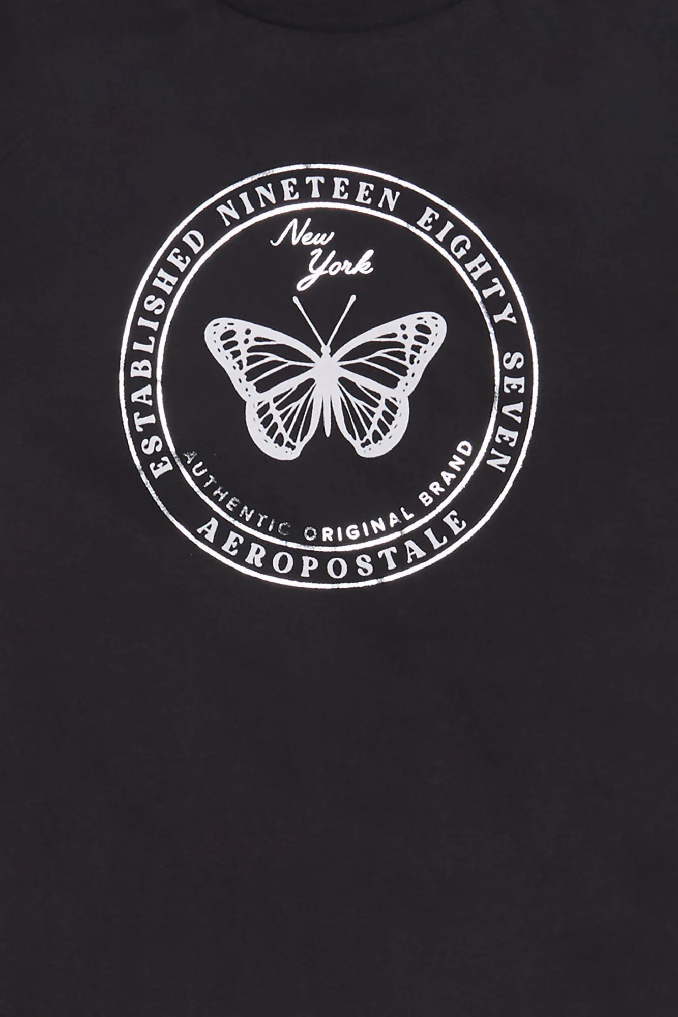 T-shirt coupe boyfriend imprimé papillon métallique AERO – Image 2