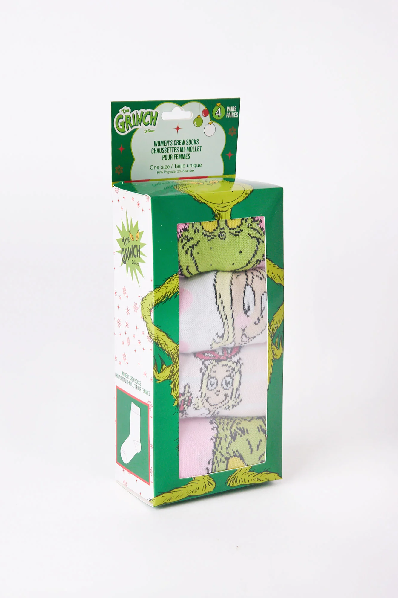 The Grinch 4-Pack Printed Crew Socks